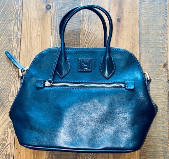 Dooney & Bourke Handbags - Dooney & Bourke Florentine Leather Domed Satchel Black